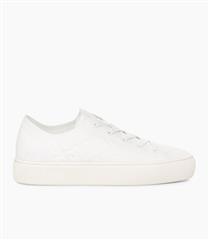 UGG WHITE DINALE GRAPHIC KNIT SNEAKERS