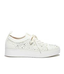 FIT FLOP CREAM RALLY OMBRE CRYSTAL KNITTED SNEAKERS