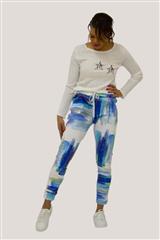 MADE IN ITALY BLUE ASSORTED FOIL PANTS
