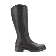 PAULA URBAN BLACK LEATHER RIDING BOOTS