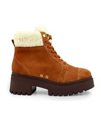 USAFLEX CAMEL BOOTS WITH FAUX FUR 