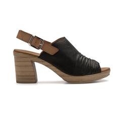 PAULA URBAN BLACK HEELED SANDAL 