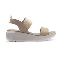 PAULA URBAN MINK LEATHER LOW SPORTY SHIMMER WEDGE
