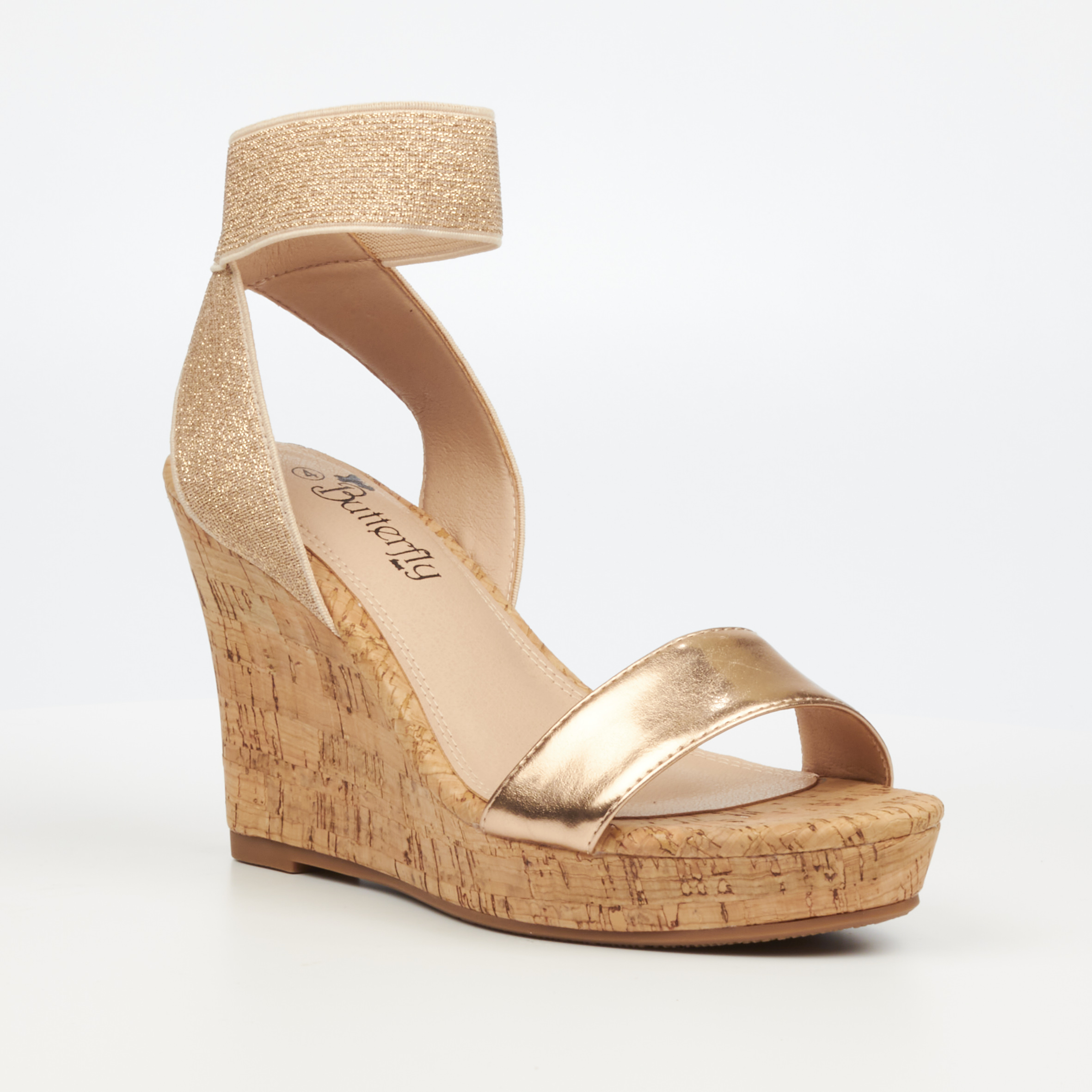Zara Rose Gold Wedge Heels – Monrow Shoes