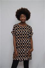 MADE IN ITALY BROWN PRINTED TOP