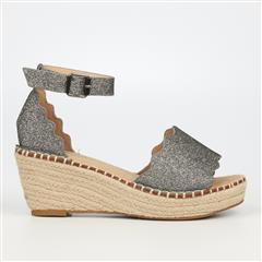 MISS BLACK PEWTER JAYDA 3 WEDGES