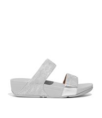 FIT FLOP SILVER LULU GLITZ SLIDES