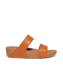 FIT FLOP TAN LULU LEATHER SLIDE