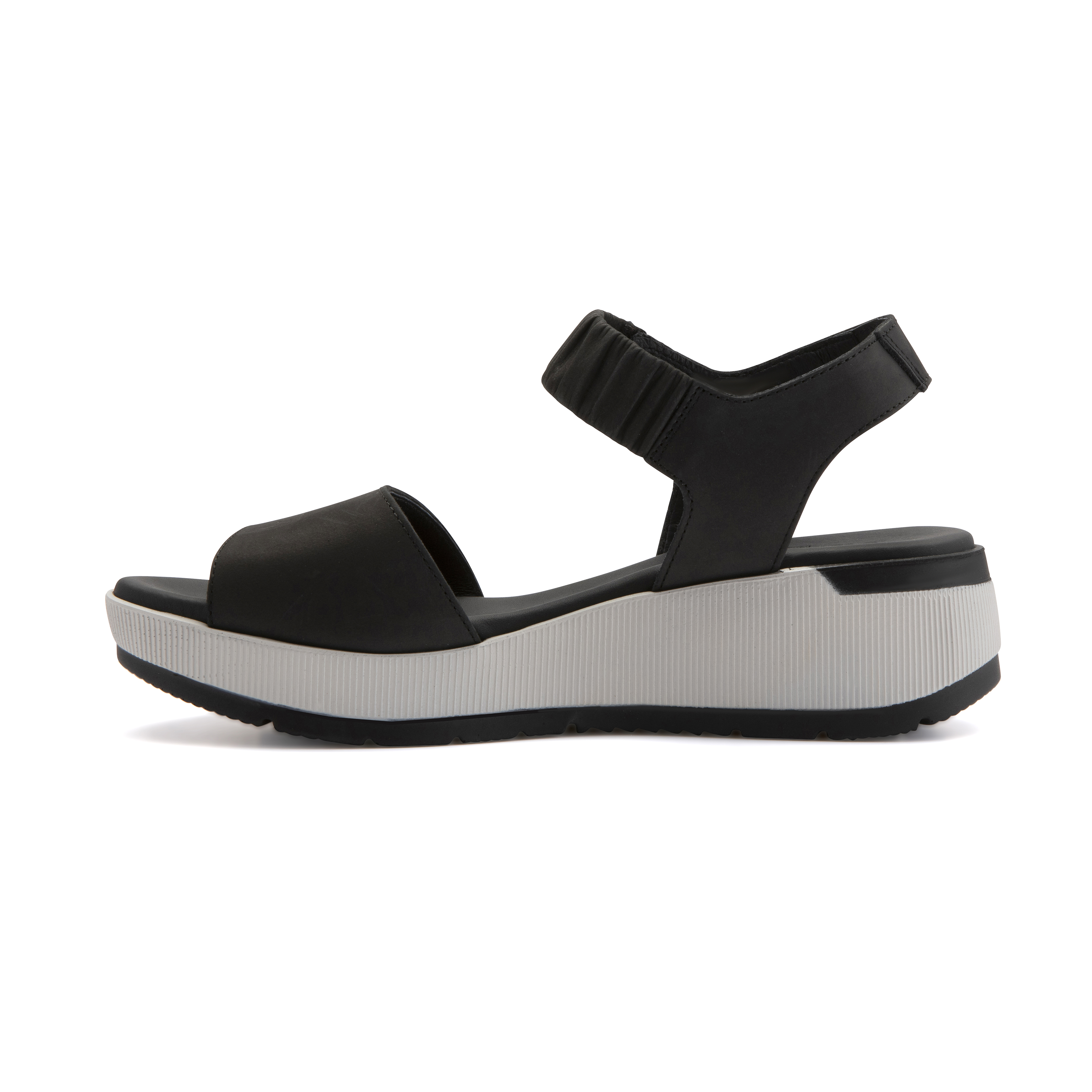 PAULA URBAN BLACK LEATHER LOW SPORTY WEDGES | Rosella - Style inspired ...