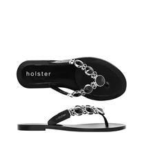 HOLSTER BLACK EMBELLISH SANDALS