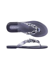 HOLSTER CLEAR BLUE EMBELLISH SANDALS