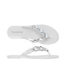 HOLSTER WHITE EMBELLISH SANDALS