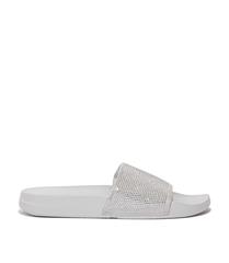 FIT FLOP GREY EMBELLISHED SLIDES