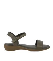 HUSH PUPPIES GREEN LOLA LEATHER SANDALS
