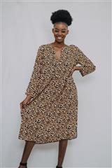 JOLIE LEOPARD PRINTED MAUREEN DRESS 