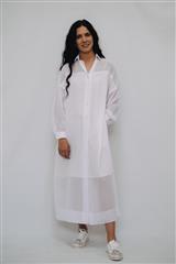 JOLIE WHITE SHEER DETAILED DRESS