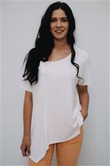 JOLIE WHITE ASYMMETRICAL TOP