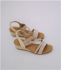 JOLIE GOLD WEDGE SANDAL