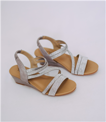 JOLIE SILVER WEDGE SANDAL