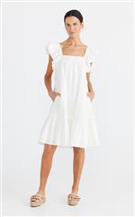 BRAVE AND TRUE WHITE HAPPY GO LUCKY DRESS