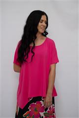 JOLIE PINK ASYMMETRICAL TOP 