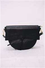 ITALIAN LEATHER BLACK SLINGBAG