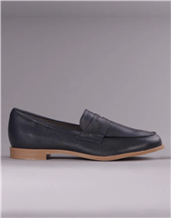 FROGGIE BLACK PENNY LOAFER WITH REMOVABLE FOOTBED