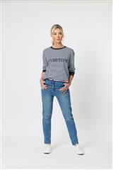 GORDON SMITH NAVY STRIPE COTTON HAMPTONS TOP