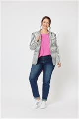 GORDON SMITH NAVY STRIPE COTTON BLAZER