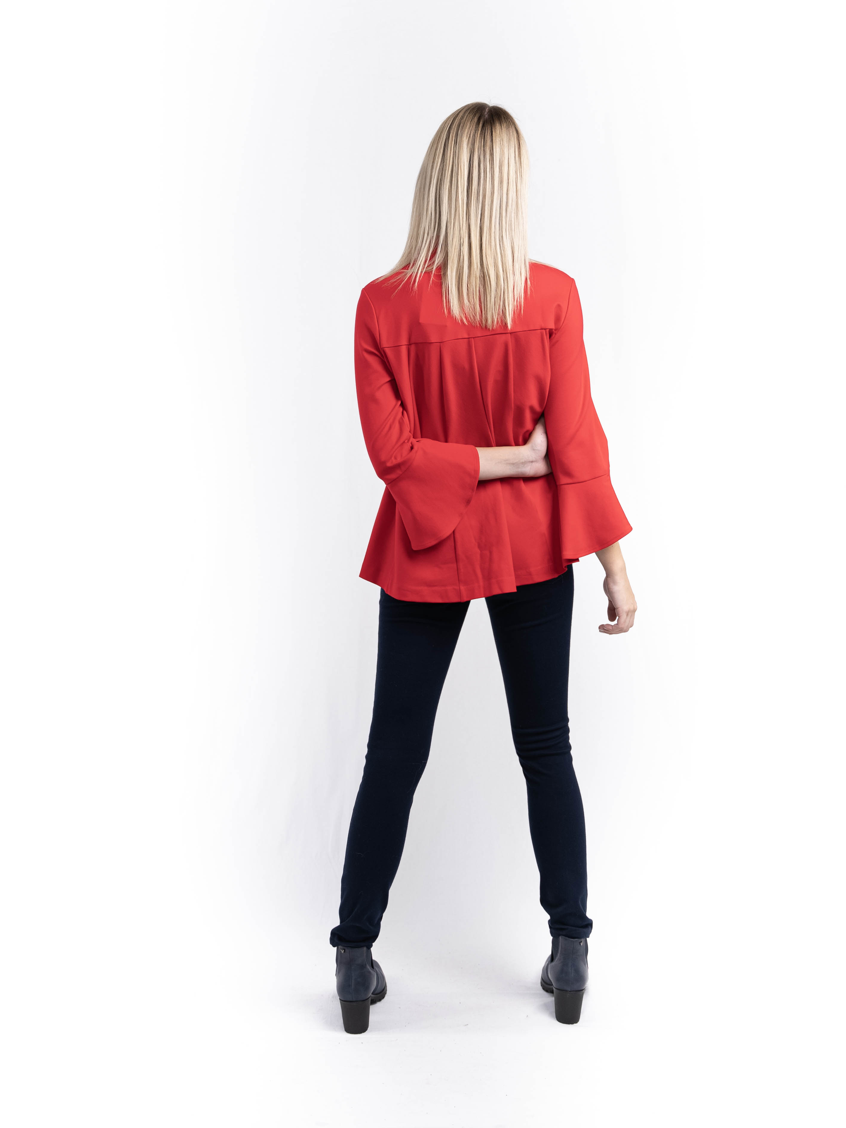 JOLIE RED BUTTON UP JACKET Rosella Style inspired by elegance