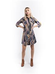 JOLIE NAVY AND RED ANNIE SHIRT DRESS 