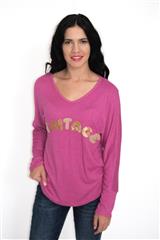 MADE IN ITALY PINK VINTAGE KNIT TOP