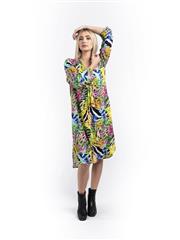 JOLIE GREEN MULTICOLOUR PRINT RAYON MAUREEN DRESS