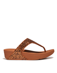 FIT FLOP TAN LEATHER LULU GLITTER SANDAL