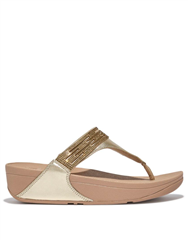 FIT FLOP CRYSTAL PLATINO LEATHER LULU SANDAL