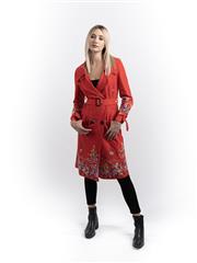 JOLIE RED EMBROIDERED MIA JACKET