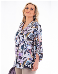 CALYPSO DREAM TIME FRONT PLEAT BLOUSE