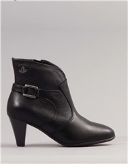 FROGGIE BLACK ANKLE HEEL BOOT