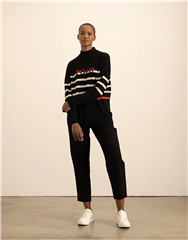 POLO STRIPED BRANDED LONG SLEEVE SWEATER 