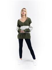 JOLIE GREEN STRIPE SWEATER