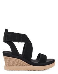 UGG BLACK ILEANA ANKLE WEDGE
