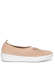 FIT FLOP ALMOND UBERKNIT BALLERINA  WITH BOW 