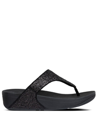 FIT FLOP BLACK LEATHER LULU GLITTER SANDAL