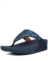 FIT FLOP MIDNIGHT NAVY LEATHER LULU GLITTER SANDAL