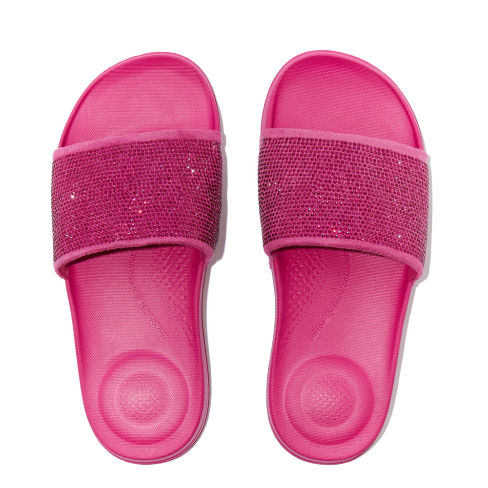 FIT FLOP FUCHSIA EMBELLISHED SLIDES | Rosella - Style inspired by elegance