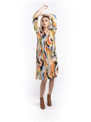 JOLIE ORANGE MULTICOLOUR PRINT MAUREEN DRESS