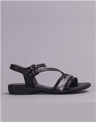 FROGGIE BLACK DIAMANTE SANDAL