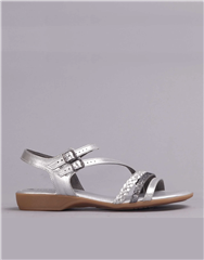 FROGGIE SILVER DIAMANTE SANDAL