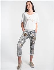 MADE IN ITALY WHITE GOLD BOHEME PRINTED TOP 