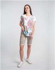 MADE IN ITALY WHITE MULTI PRINTED TOP